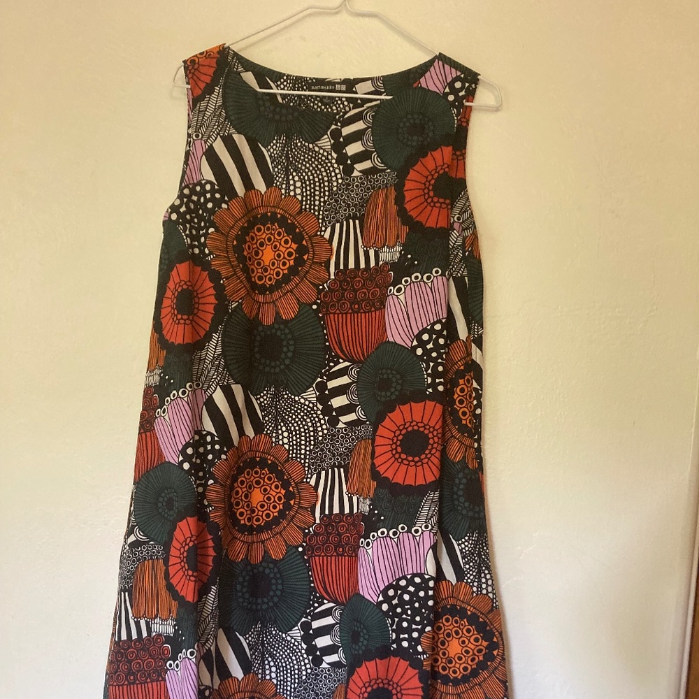 Marimekko x Uniqlo A-Line cotton dress Size S